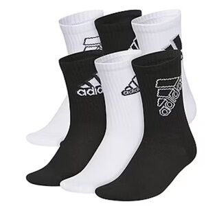 Adidas 6 pack of Youth Cushioned Crew Socks